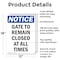 Signmission Gate To Remain Closed At All Times, 12 in W x Rectangle, Aluminum OS-2PACK-NS-A-1218-V-13091 - alternate 4